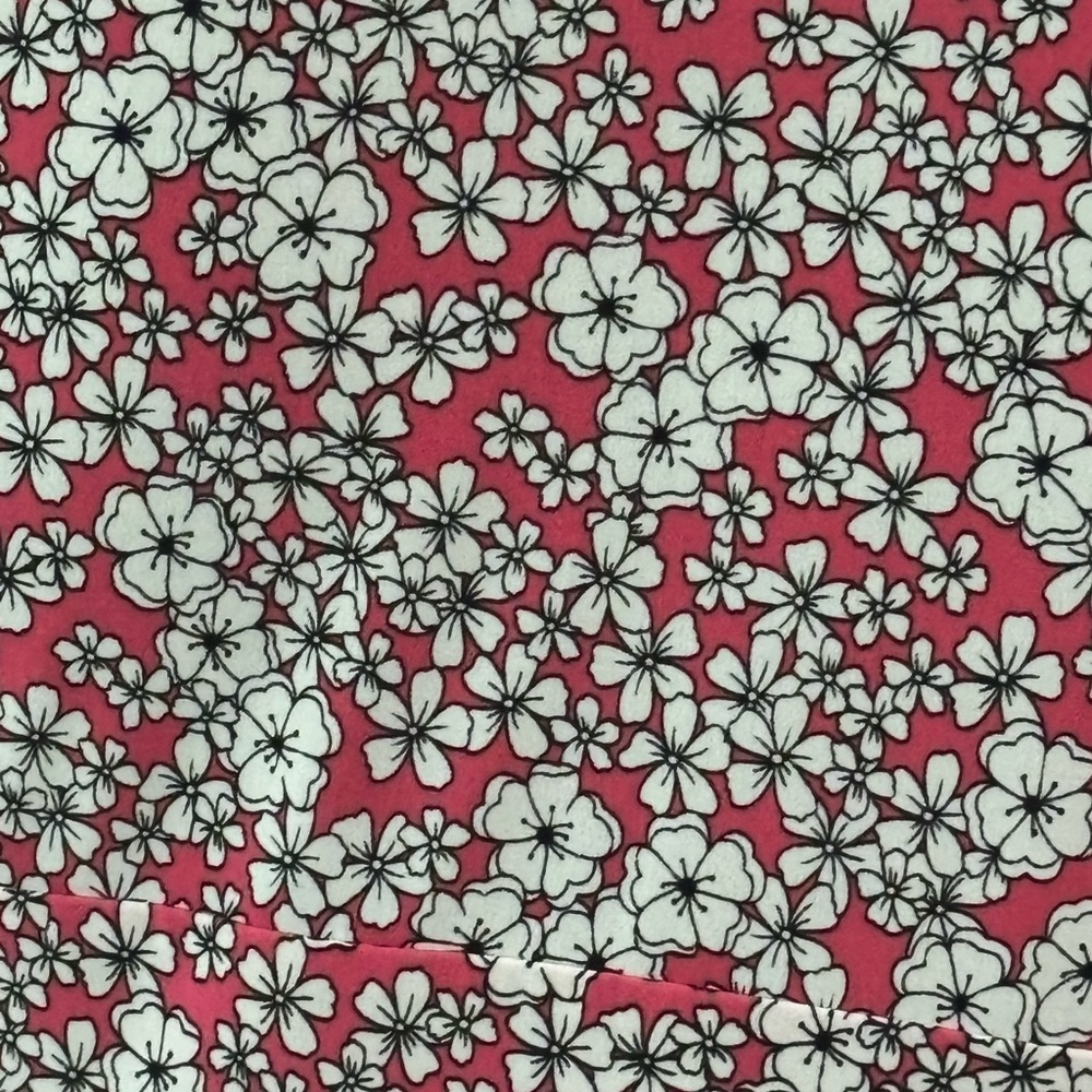 🌸 MICHAEL KORS Rose Pink Floral Mini Dress | Puff Sleeve V-Neck | Size M - Picture 10 of 13